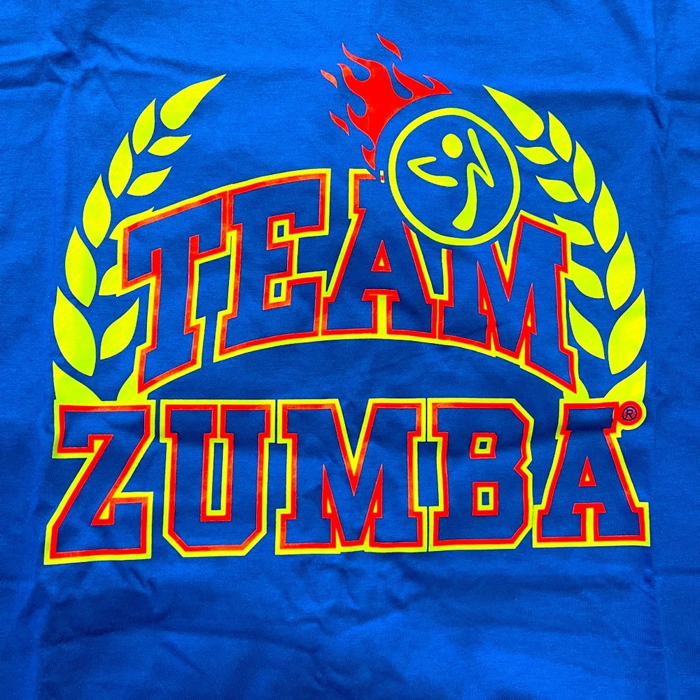 NWT ZUMBA Fitness Unisex T Shirt Blue